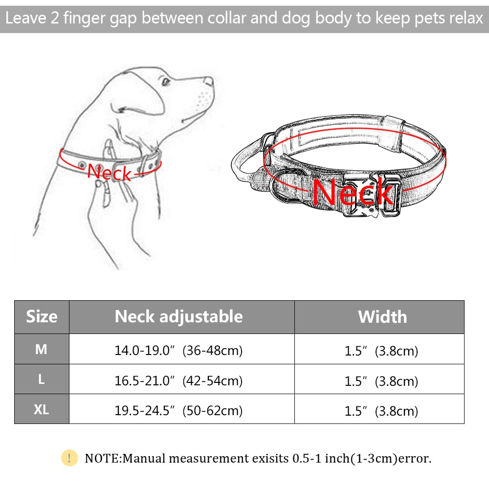 Tactical Dog Collar Military Adjustable